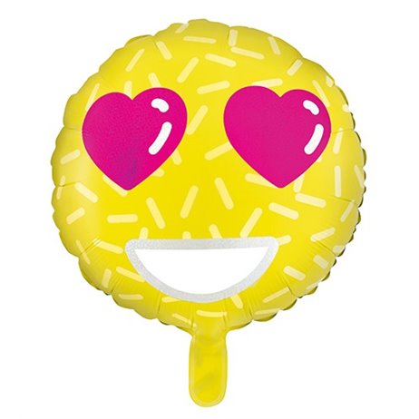 Smiley gul folieballoner 18"