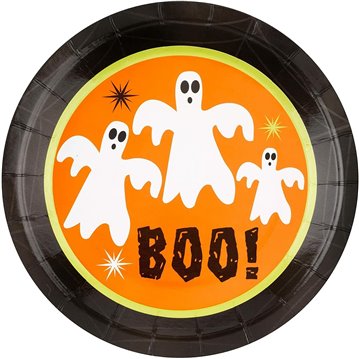 8 stk Paptallerkner Happy Halloween 23 cm