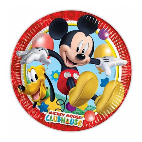 8 stk Paptallerkner Mickey Mouse® Clubhouse 23 cm