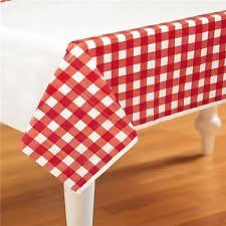 1 stk. Plastikduge rød og hvid 137x259 cm 1 stk. Plastikduge rød og hvid 137x259 cm