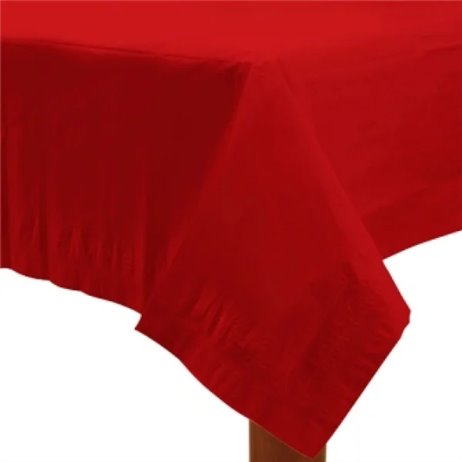 Rød borddug 137x274 cm - Vandsikker underlag