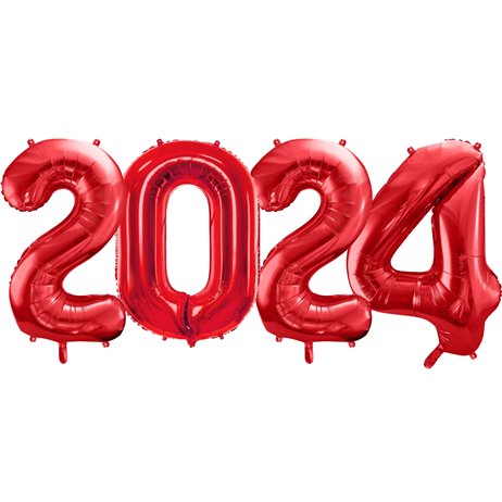 2024 - tal 34" pakket i sæt - rød