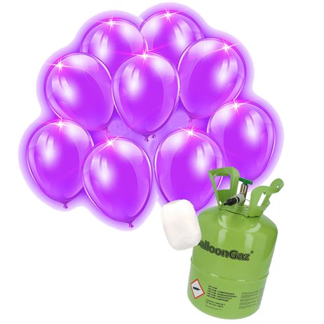 10 stk Pink led lys balloner med Helium
