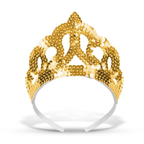 Pailletter tiara - Guld 