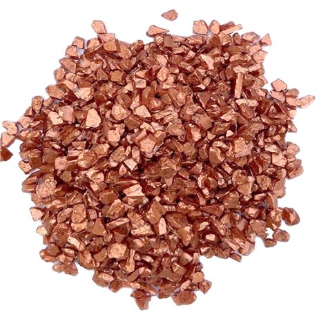 500 gr Dekorativt sten - Metallic rose guld 1 - 4 mm