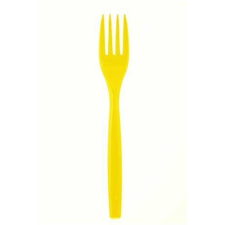 6 stk Plast gafler gul