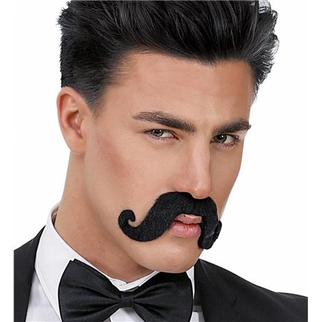 Stor Moustache - Sort skæg Stor Moustache - Sort skæg