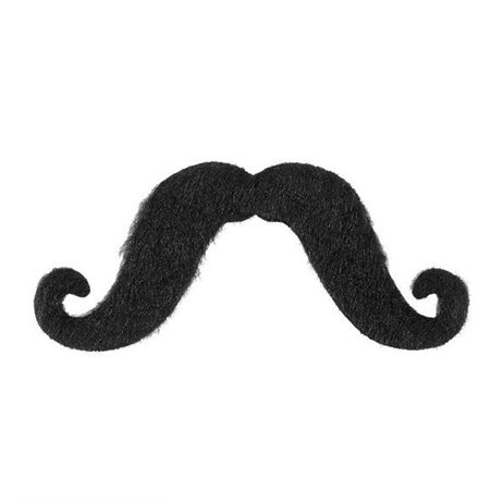 Stor Moustache - Sort skæg