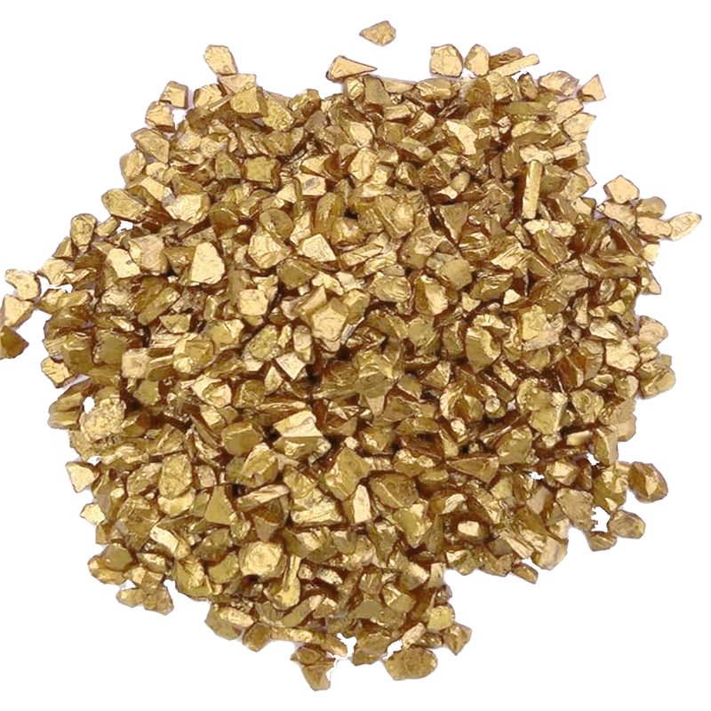 500 gr Dekorativt sten - Metallic guld 1 - 4 mm