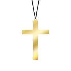 1 stk Guld kors halskæde 50 cm 1 stk Guld kors halskæde 50 cm