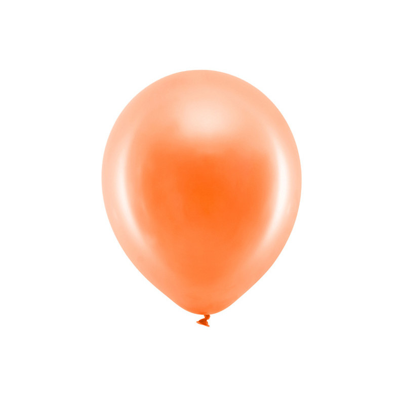 10 stk Metallic orange balloner - str 12"
