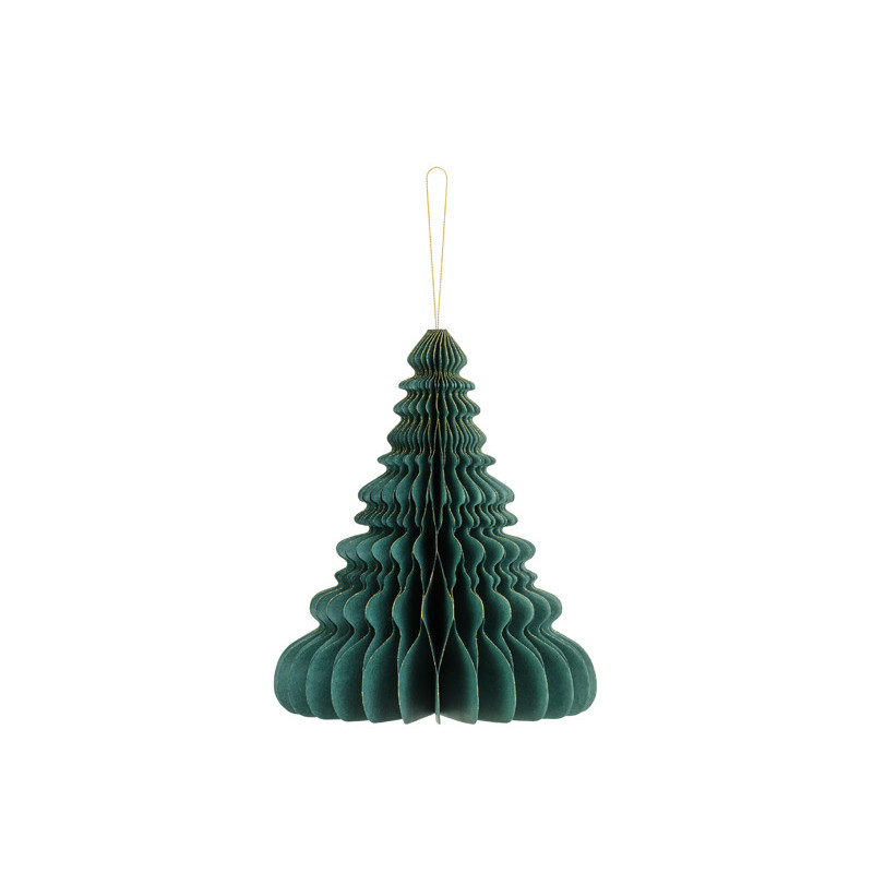 Honeycomb juletræ - grøn 24 cm høj