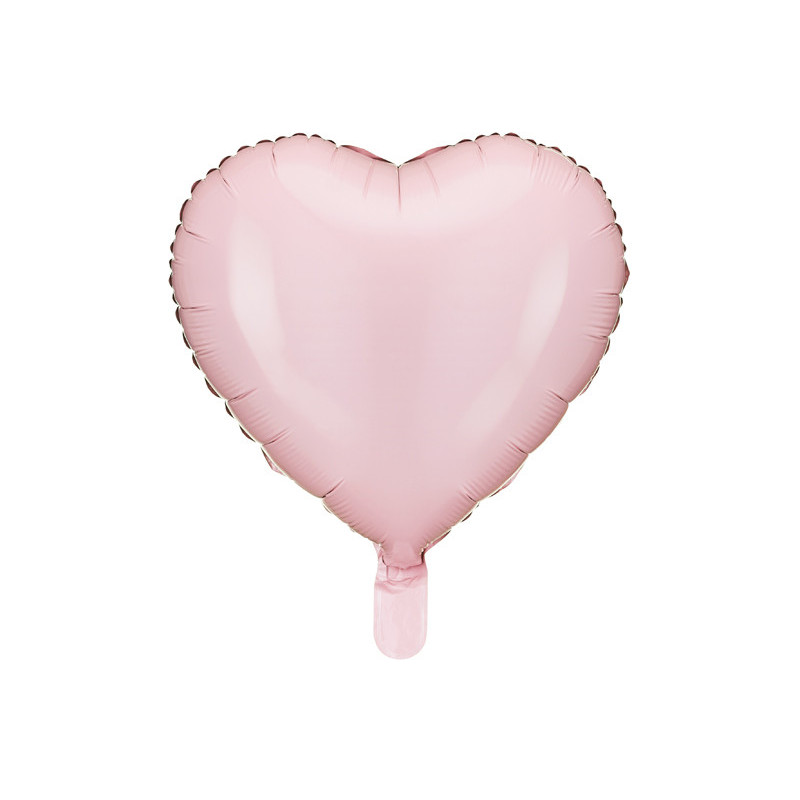 Let Lyserød hjerte 18" folieballon