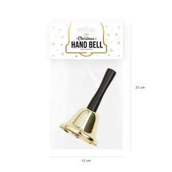 Toastmaster klokke - Juleklokke guld og træ håndtag Toastmaster klokke - Juleklokke guld og træ håndtag