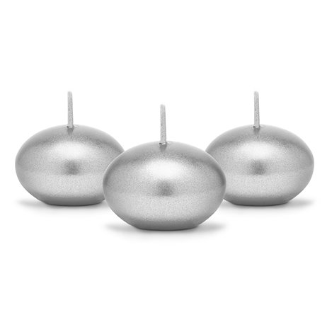 10 stk. Uparfumerede flydelys Metallice sølv 10 stk. Uparfumerede flydelys Metallice sølv
