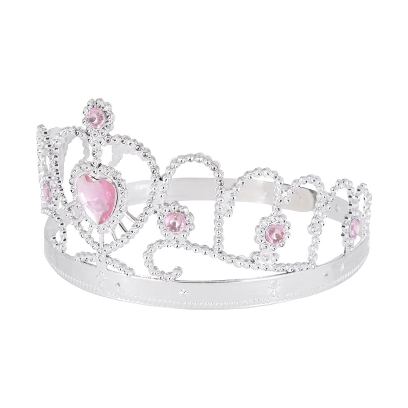 Elegant Prinsessekrone med Lyserøde Diamanter - Perfekt Festtilbehør