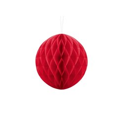 Rød honeycomb 20 cm - papir bikube