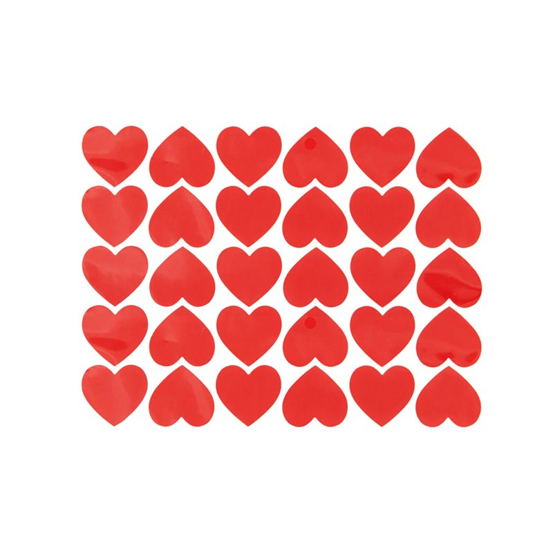 30 stk Røde Hjerteklistermærker: Skab en Romantisk og Festlig Stemning