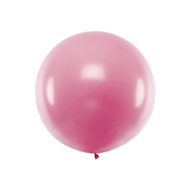 1 stk Kæmpe Metallic lys pink ballon - 1 meter 