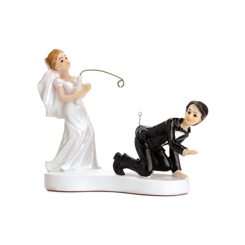 1 stk. Bryllupsfigur med brudepar fisker 13 cm. 1 stk. Bryllupsfigur med brudepar fisker 13 cm.