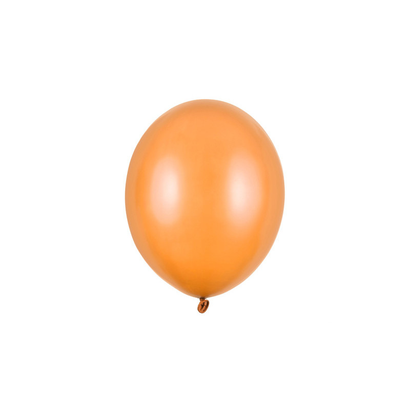 100 stk Metallic lys orange balloner - str 9"