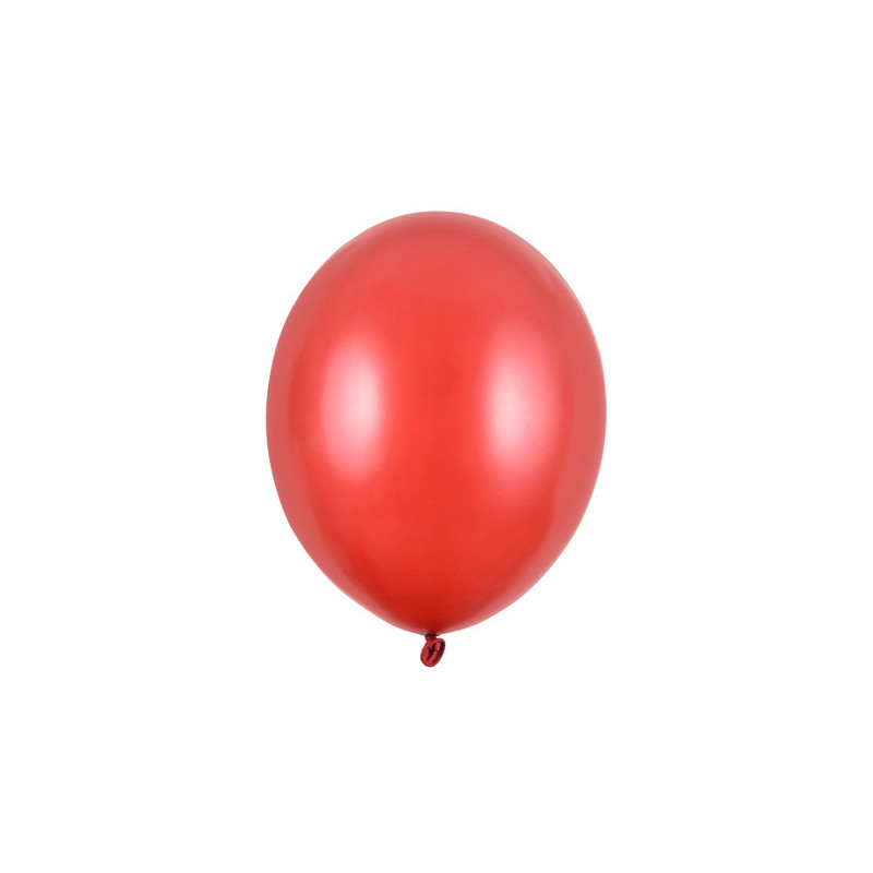 100 stk Metallic kirsebær rød balloner - str 9"