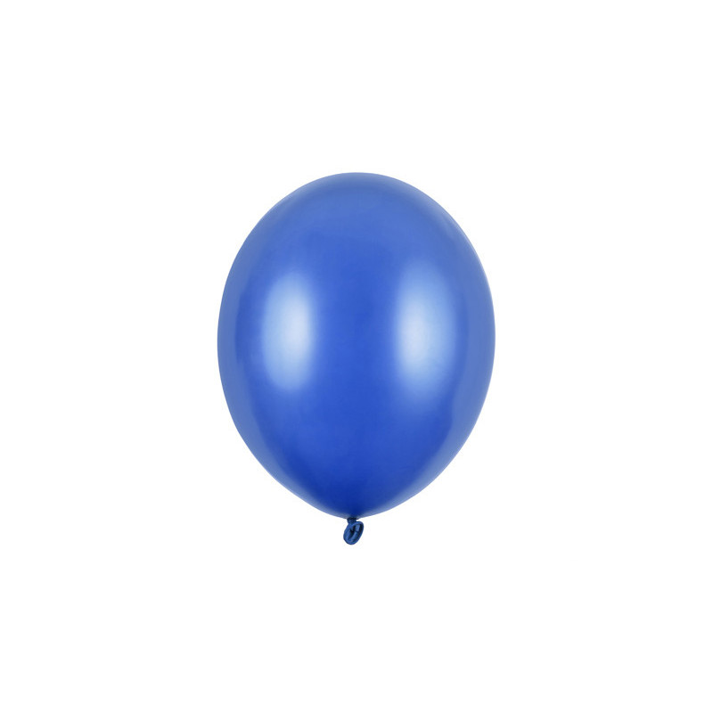 100 stk Metallic royal blå balloner - str 9"