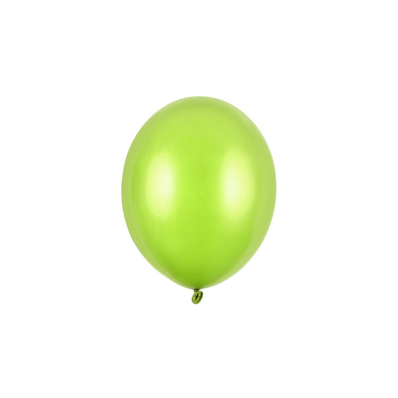 100 stk Metallic limegrøn balloner - str 9"