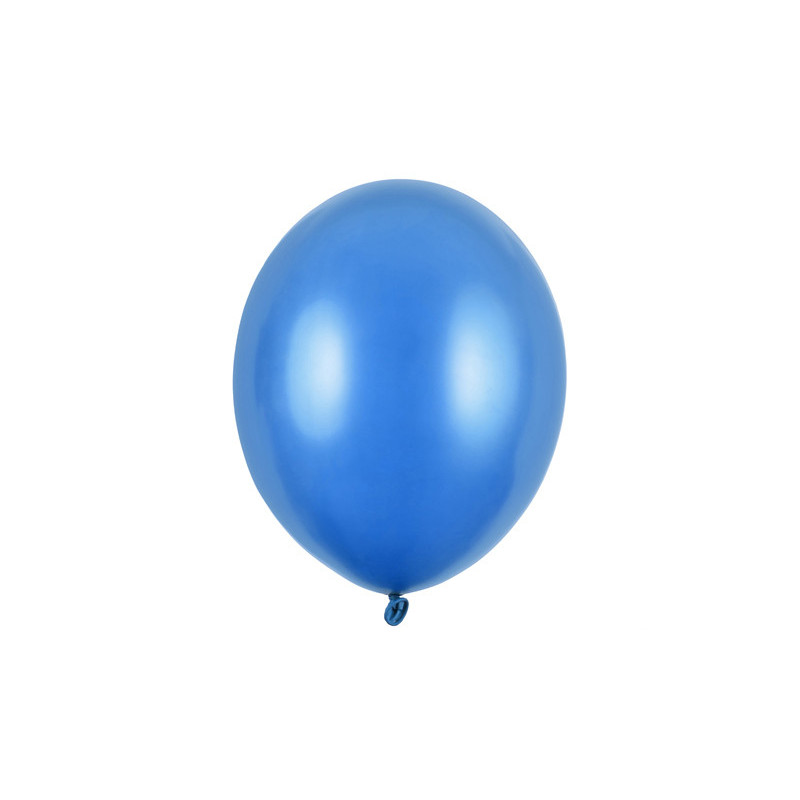 100 stk Metallic blå balloner - str 10"