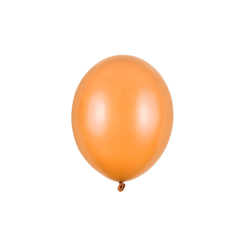 100 stk Metallic lys orange balloner - str 10"