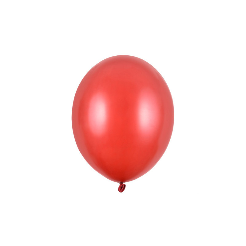 100 stk Metallic kirsebær rød balloner - str 10"
