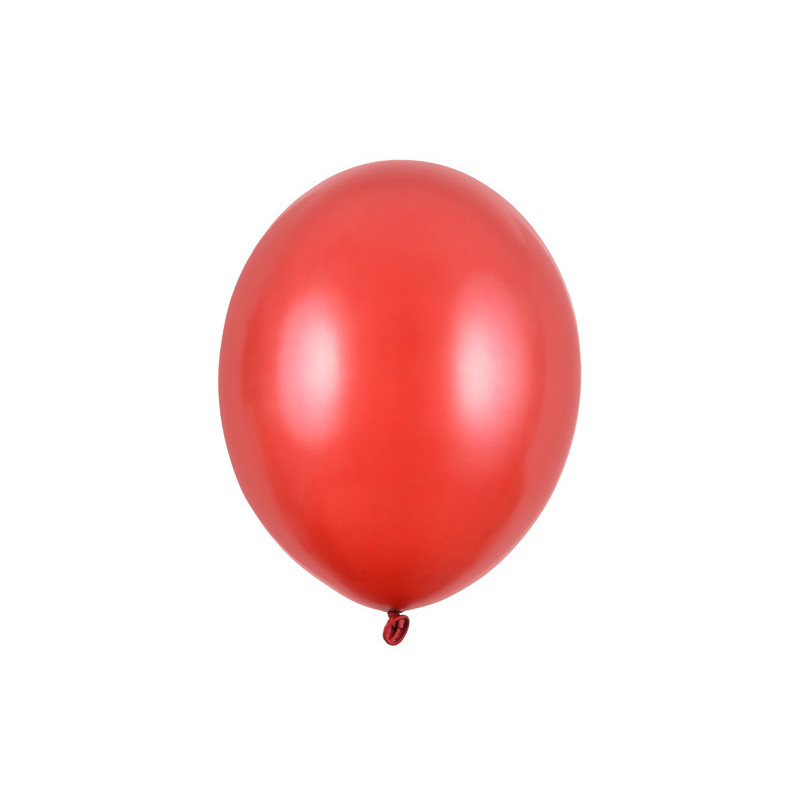 100 stk Metallic kirsebær rød balloner - str 12"