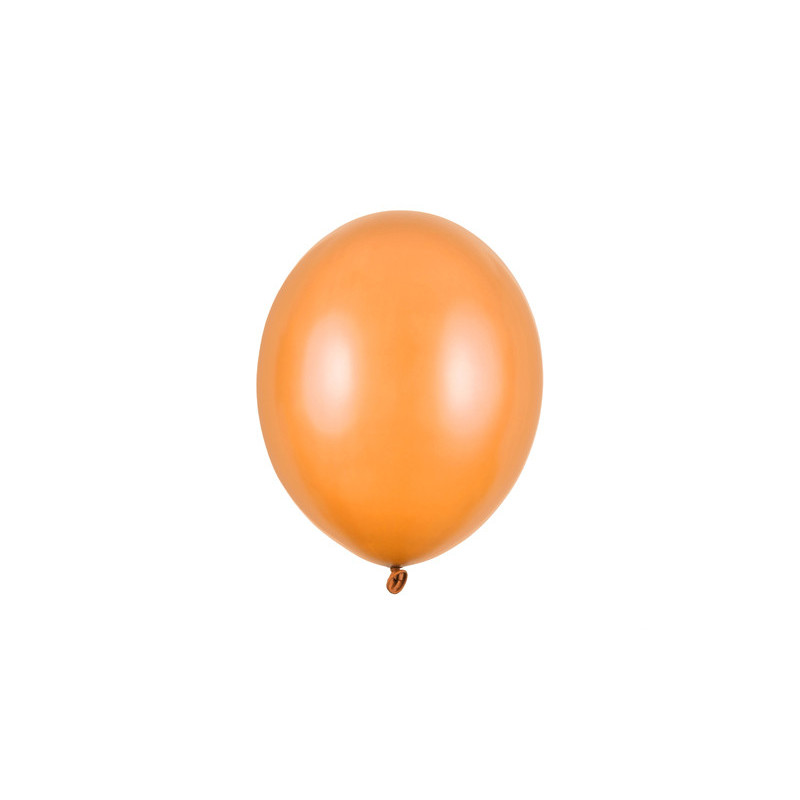 100 stk Metallic lys orange balloner - str 5"