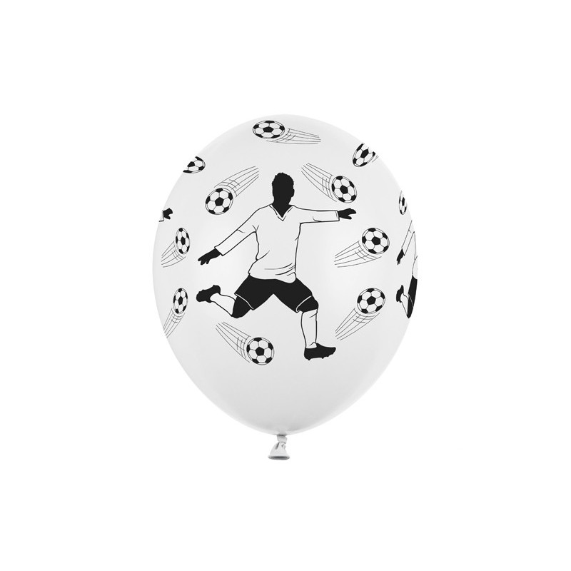 6 stk Fodbold balloner og spiller