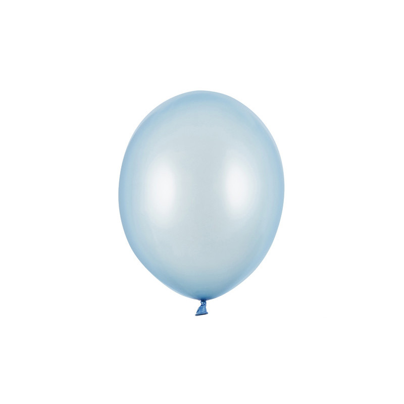 50 stk Perle lyseblå balloner - str 10"