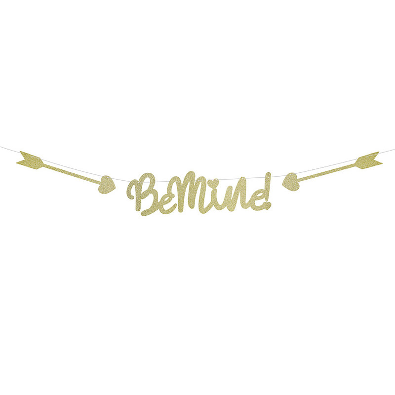 Bryllups banner - Be mind - guld  20 x 90 cm 