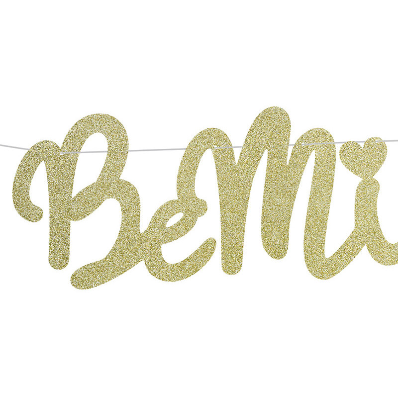 Bryllups banner - Be mind - guld 20 x 90 cm Bryllups banner - Be mind - guld 20 x 90 cm