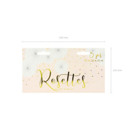 3 stk Rosetter hvid 20-40cm 3 stk Rosetter hvid 20-40cm
