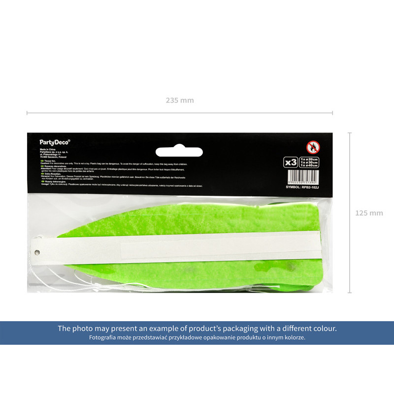 3 stk Rosetter mintgrøn 20-40cm 3 stk Rosetter mintgrøn 20-40cm