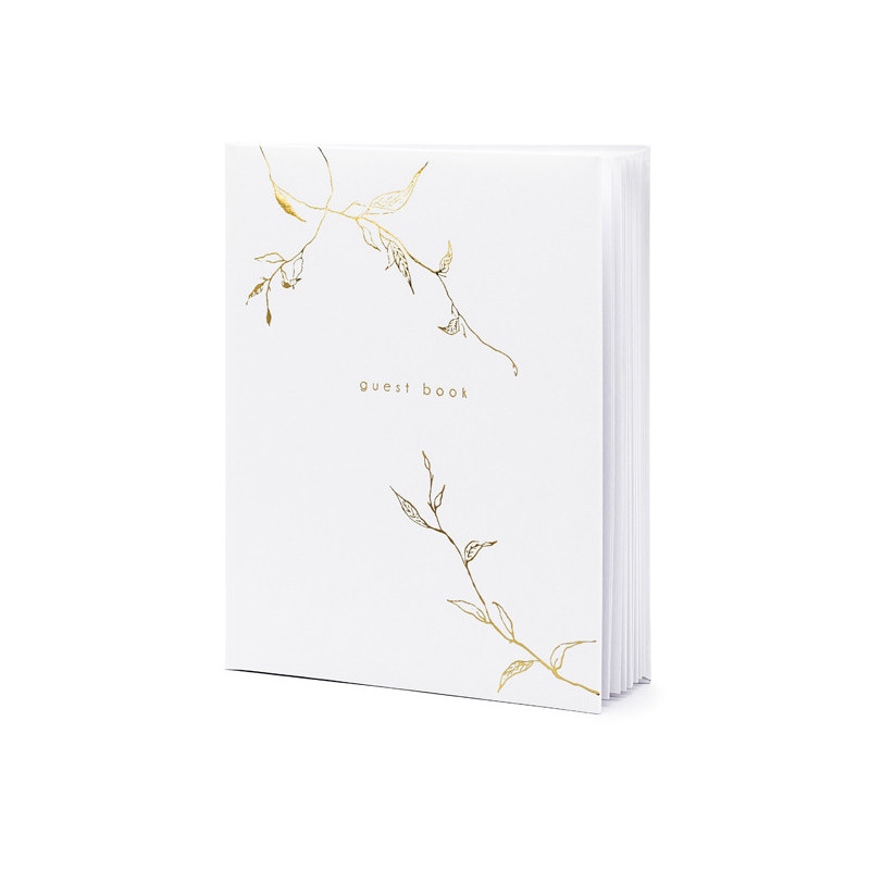 1 stk. Gæstebog i Hvid og Guld - Et Evigt Minde til Bryllup og Konfirmation 1 stk. Gæstebog i Hvid og Guld - Et Evigt Minde til Bryllup og Konfirmation