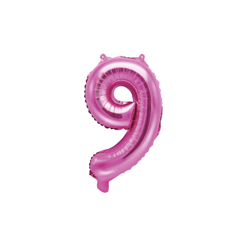Hot pink 9 tal ballon - ca 35 cm
