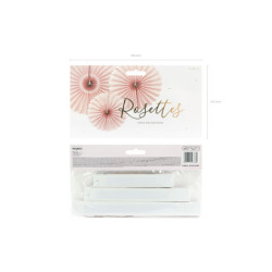 3 stk Rosetter støvet lyserød 26-43cm 3 stk Rosetter støvet lyserød 26-43cm