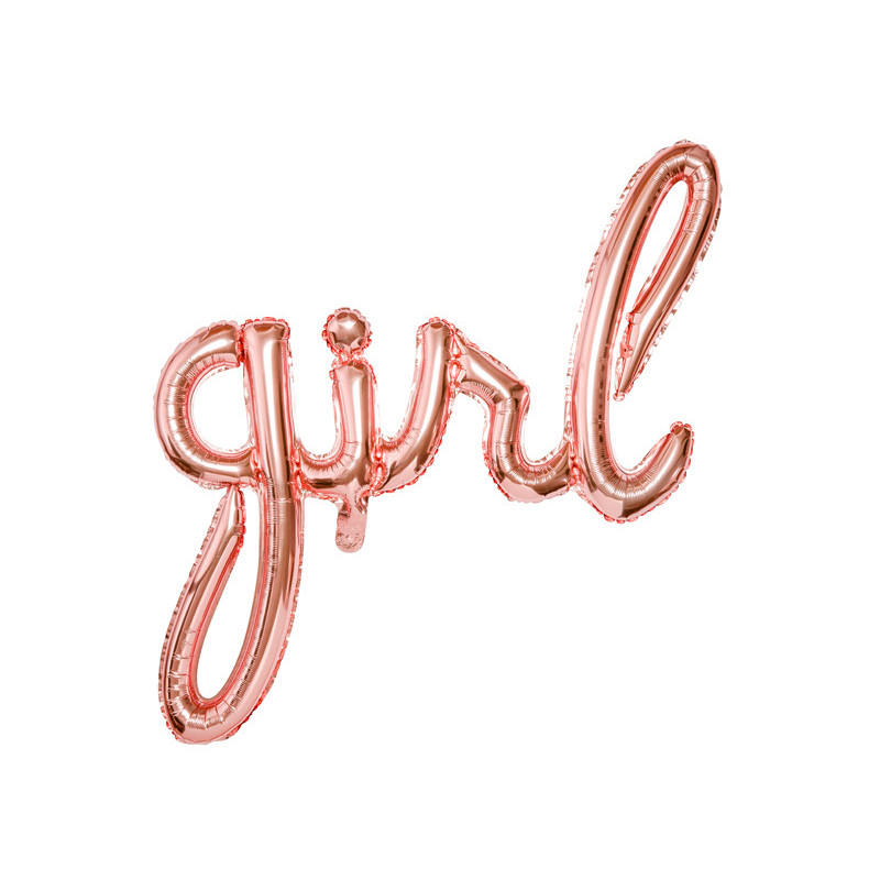 Girl  - tekst 30" rose guld- folieballon