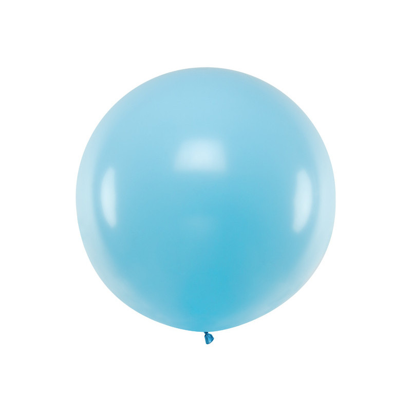 1 stk Kæmpe pastel lyseblå ballon - 1 meter 