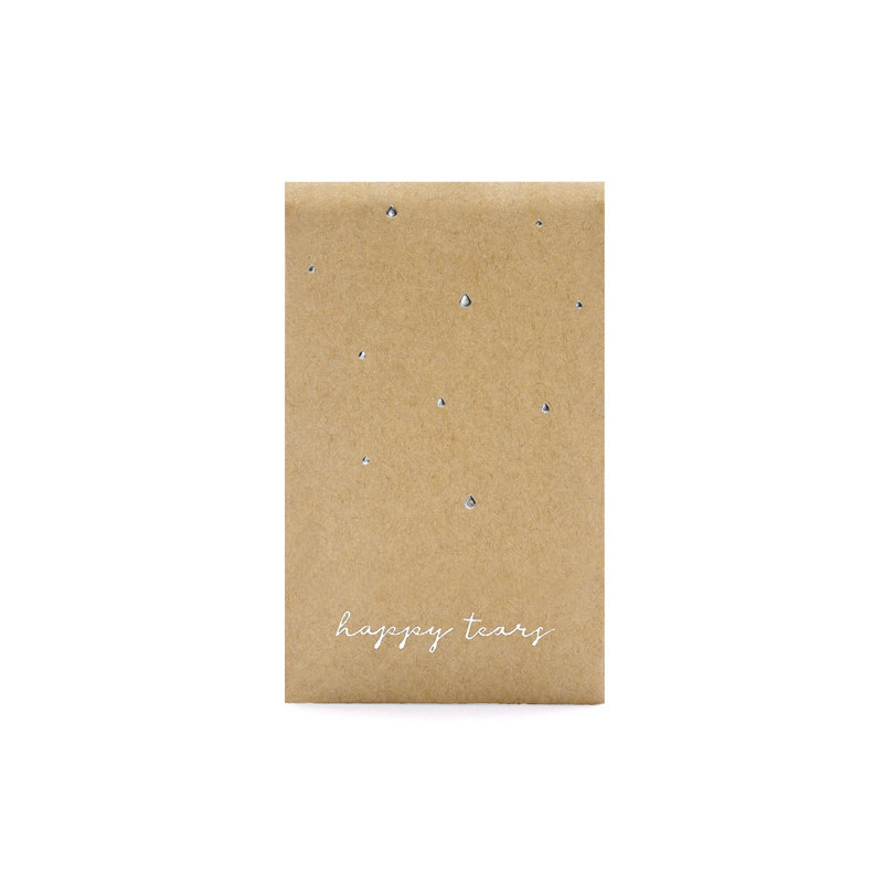 10 pk Happy Tears Lommetørklæder - Lommetørklædeholder med Sølv skrift 10 pk Happy Tears Lommetørklæder - Lommetørklædeholder med Sølv skrift