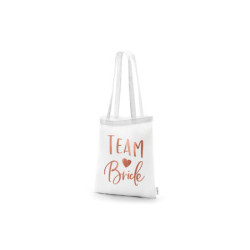 Team bride hvid stofpose 39x42cm Team bride hvid stofpose 39x42cm