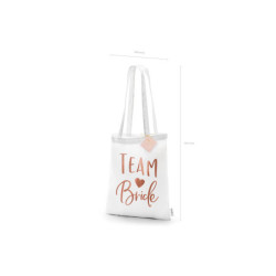 Team bride hvid stofpose 39x42cm Team bride hvid stofpose 39x42cm