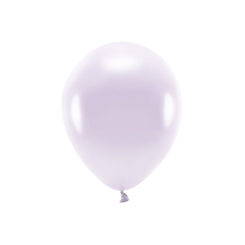 100 stk. Økologiske Metallic lys lavendel balloner str. 12"