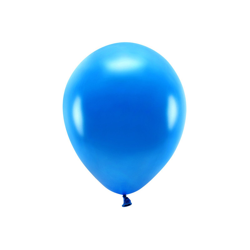 100 stk. Økologiske Metallic navy blå balloner str. 12"