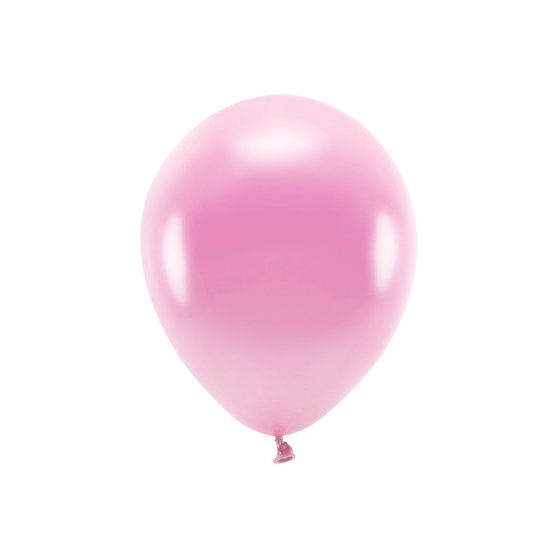 100 stk. Økologiske Metallic pink balloner str. 12"